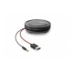 Poly Altavoz Calisto 5200, Alámbrico, 3.5mm, USB A, Negro/Rojo
